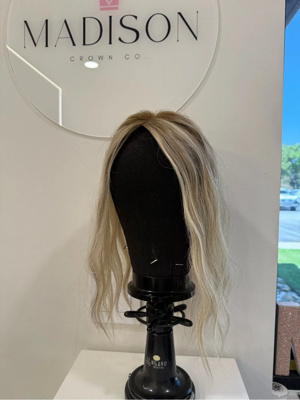 Light Ash Blonde Women's Clip-In Topper - Natural-Look Hairpiece